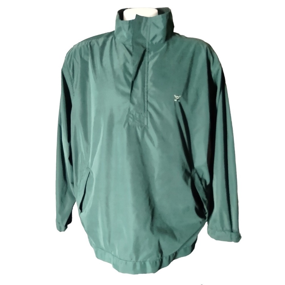 Golf Jacket Windbreaker XL Men's X-Large Pullover Catalina Dark Green 1/4 Zip